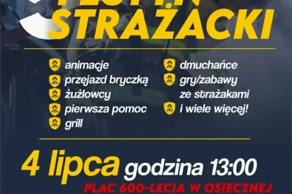 Strażacy zapraszają na festyn – przejazdy bryczką, gry i pierwsza pomoc