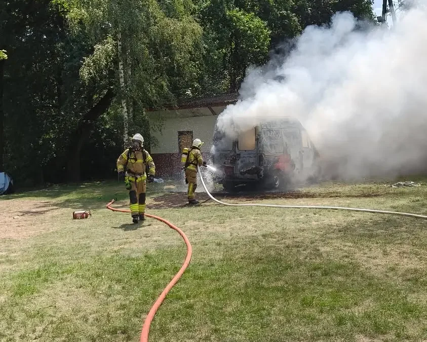Pożar w Boszkowie Letnisku – interwencja OSP Włoszakowice