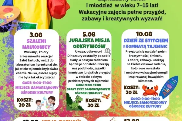 Wakacyjne warsztaty dla dzieci w Święciechowie – kreatywnie i aktywnie