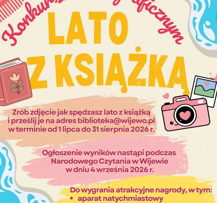 Konkurs fotograficzny „Lato z książką” w Wijewie – wygraj aparat i głośnik