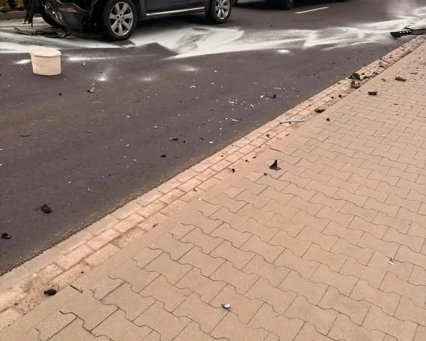 OSP Włoszakowice interweniowało w wypadku drogowym w Jezierzycach Kościelnych