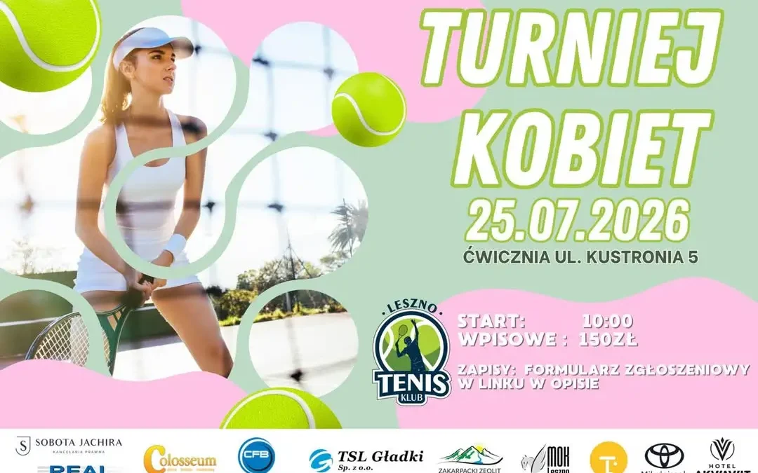 Turniej tenisowy dla kobiet w Lesznie – zapisy trwają!