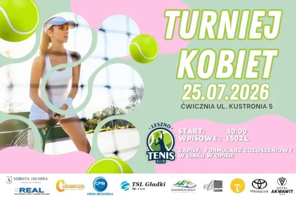 Turniej tenisowy dla kobiet w Lesznie – zapisy trwają!