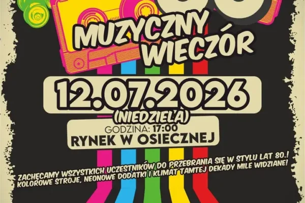 Muzyczna podróż do lat 80. na rynku w Osiecznej