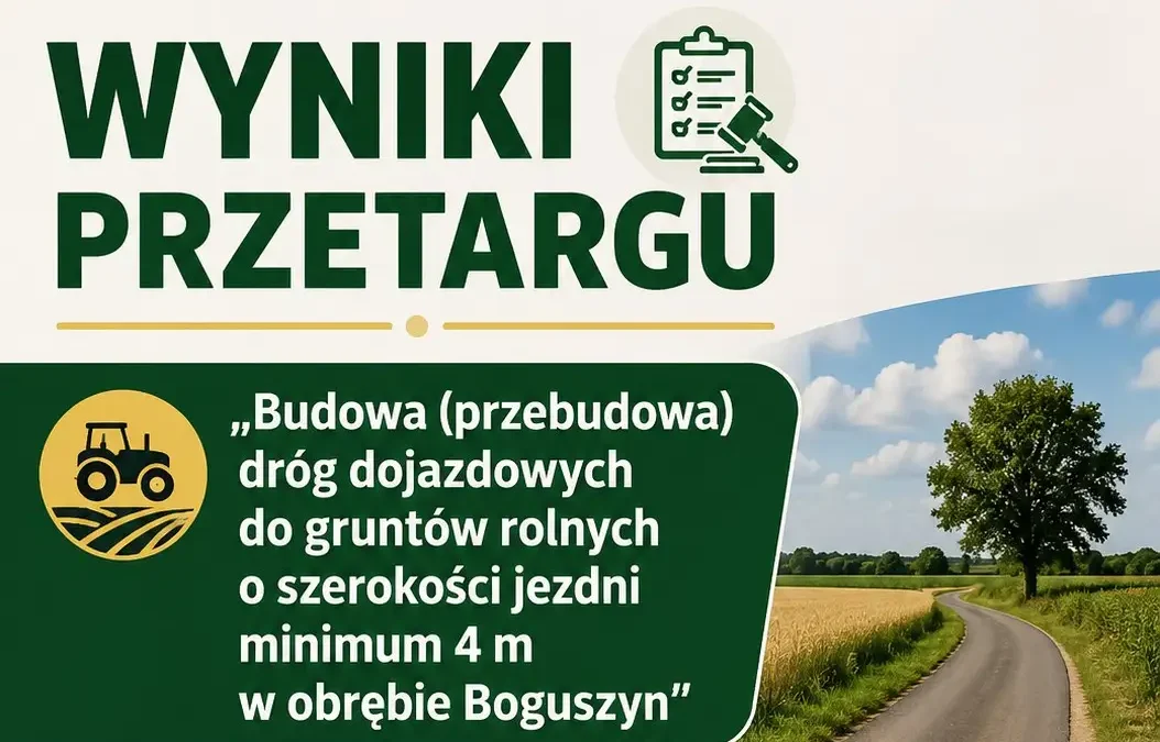 Gmina Włoszakowice wybrała wykonawcę budowy dróg dojazdowych w Boguszynie