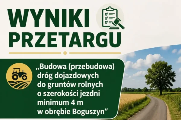Gmina Włoszakowice wybrała wykonawcę budowy dróg dojazdowych w Boguszynie
