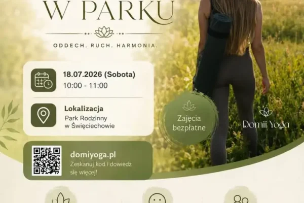 Bezpłatna joga w parku w Święciechowie – dołącz 18 lipca