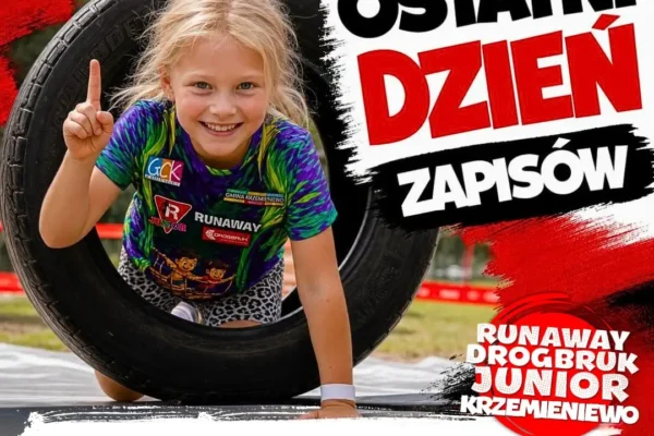 Ostatni dzień zapisów na Runaway Drogbruk Junior w Krzemieniewie!