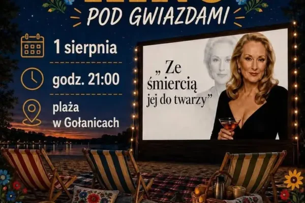 Ludowe Kino Pod Gwiazdami w Gołanicach – 1 sierpnia na plaży