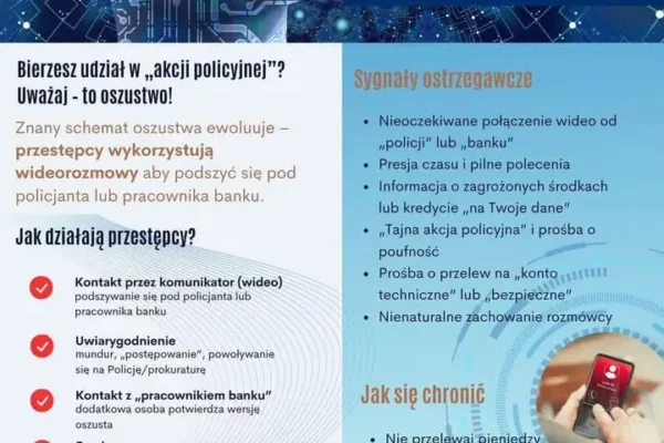 Oszuści wykorzystują wideorozmowy – policja ostrzega przed nową metodą