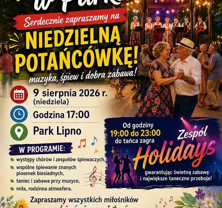 Wspólne śpiewanie i taniec w Parku Lipno – zaproszenie na muzyczne popołudnie