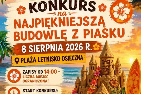 Konkurs budowli z piasku podczas Hawajskich Wakacji w Osiecznej