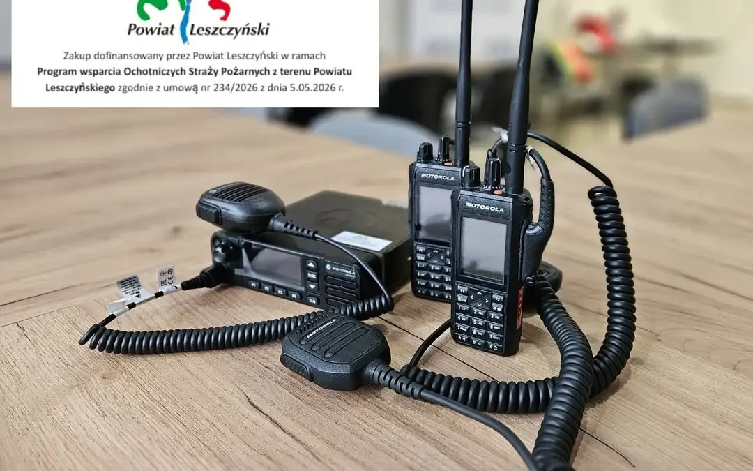 Nowe radiostacje dla OSP Włoszakowice dzięki wsparciu Powiatu Leszczyńskiego