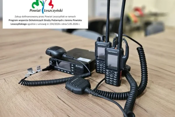 Nowe radiostacje dla OSP Włoszakowice dzięki wsparciu Powiatu Leszczyńskiego
