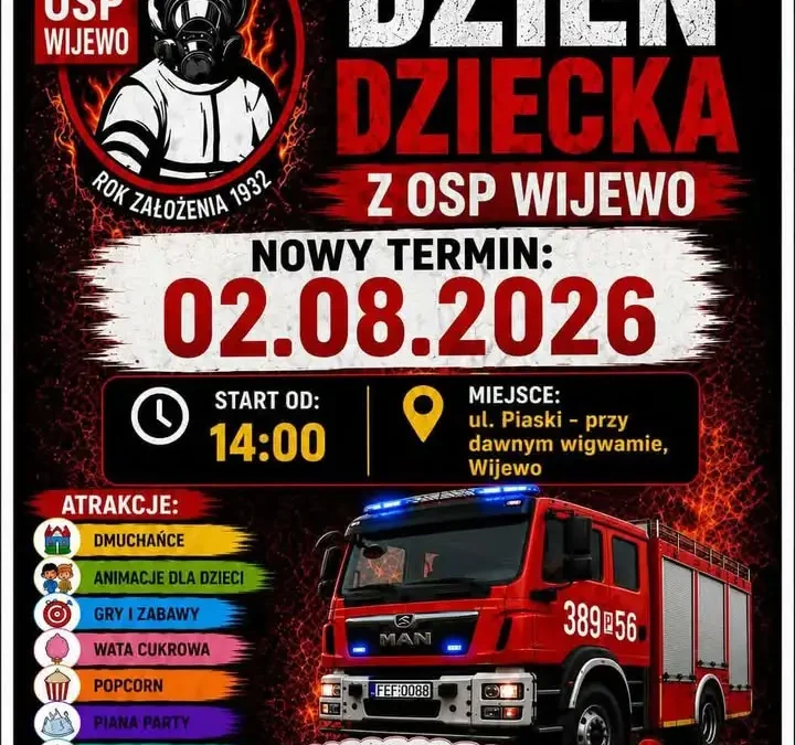 Dzień Dziecka z OSP Wijewo – już w niedzielę! Sprawdź atrakcje