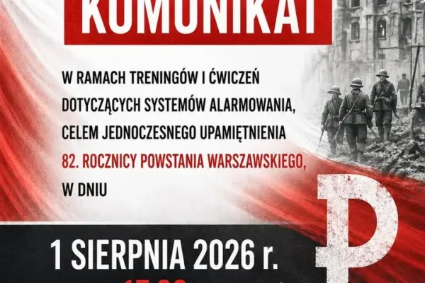 1 sierpnia zawyją syreny alarmowe – upamiętnienie 82. rocznicy Powstania Warszawskiego
