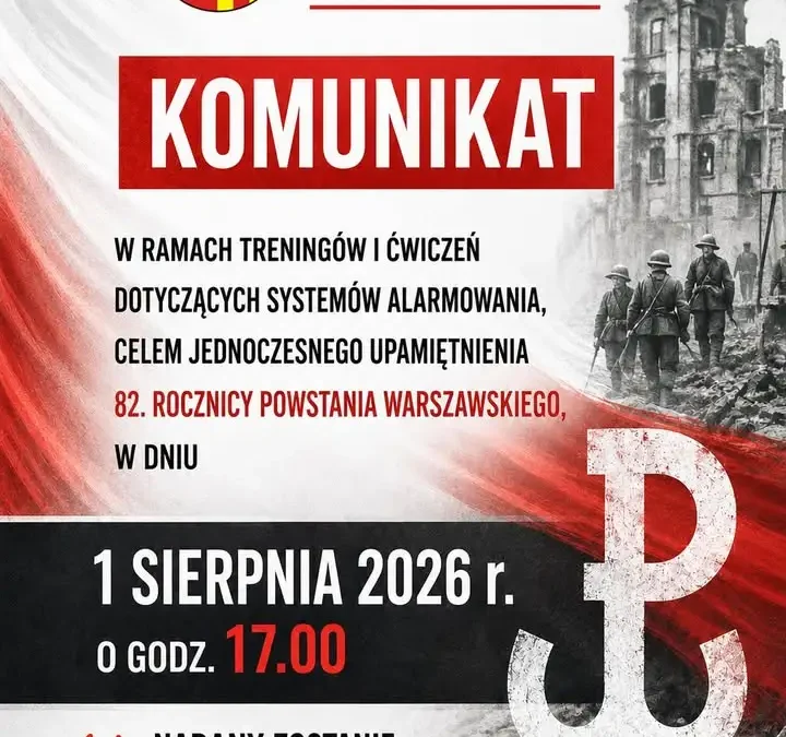 1 sierpnia zawyją syreny alarmowe – upamiętnienie 82. rocznicy Powstania Warszawskiego