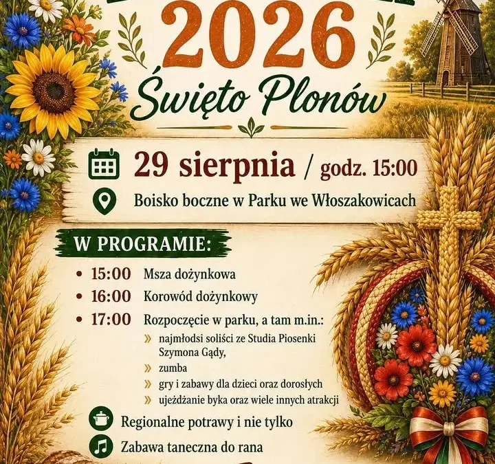 Włoszakowice: po latach wracają sołeckie dożynki – święto 29 sierpnia