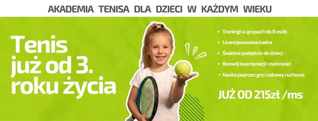 Akademia Tenisa: -15% na pierwszy miesiąc zajęć tylko do 31 sierpnia