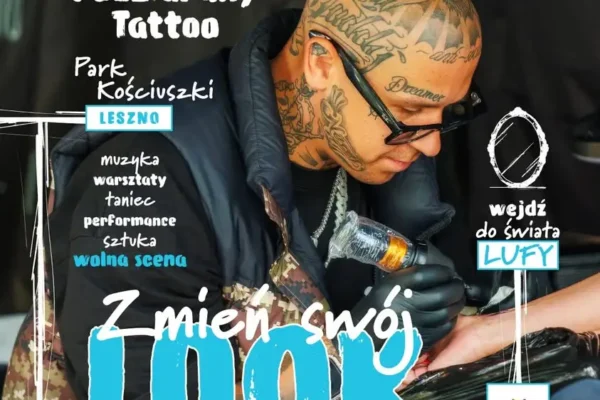 Walk-in tatuaże na LUFA Festiwal w Lesznie – wejdź z parkowej ścieżki i wyjdź z nowym wzorem