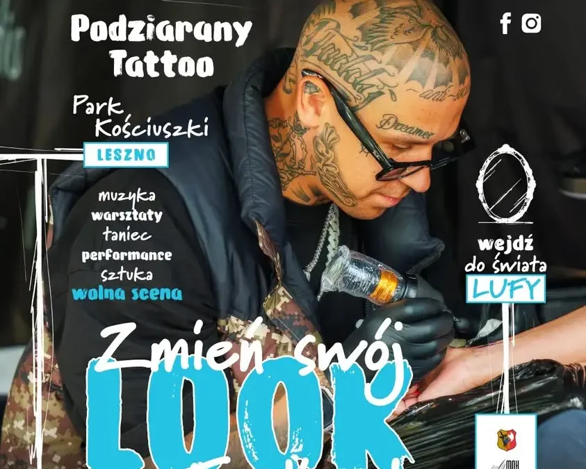 Walk-in tatuaże na LUFA Festiwal w Lesznie – wejdź z parkowej ścieżki i wyjdź z nowym wzorem