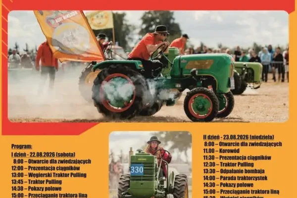 XXIV Międzynarodowy Festiwal Starych Ciągników w Wilkowicach – 22-23 sierpnia 2026
