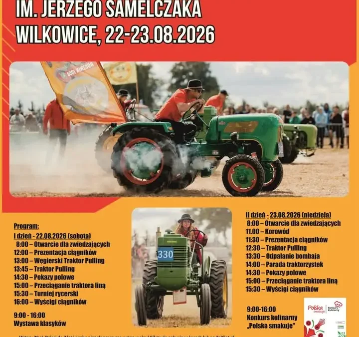XXIV Międzynarodowy Festiwal Starych Ciągników w Wilkowicach – 22-23 sierpnia 2026