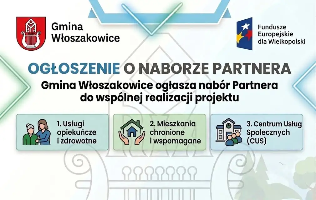 Gmina Włoszakowice szuka partnera do projektu społecznego i zdrowotnego