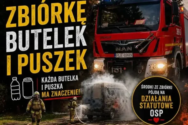 OSP Włoszakowice zbiera butelki kaucyjne – dochód na cele statutowe