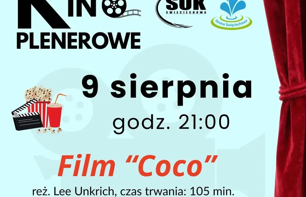 Letnie kino plenerowe w Lasocicach: dziś film „Coco”