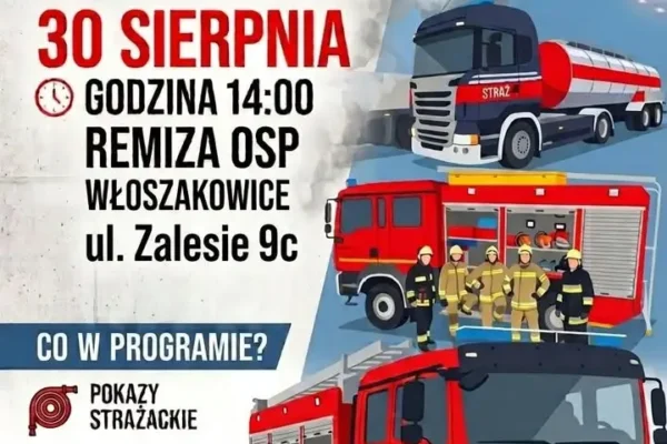 Piknik w OSP Włoszakowice: pokazy pierwszej pomocy i prezentacja samochodów już dziś!