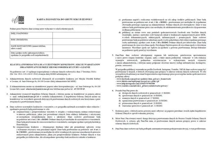 Rusza nabór uzupełniający do sekcji MOK w Lesznie na sezon 2026/27