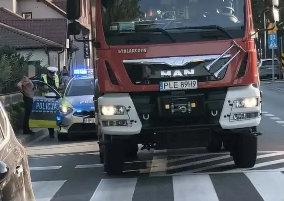 Wypadek na ul. Kurpińskiego we Włoszakowicach: potrącony rowerzysta