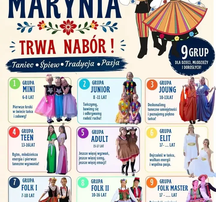 Nabór do Zespołu Pieśni i Tańca „Marynia” w Święciechowie – dołącz do rodziny!