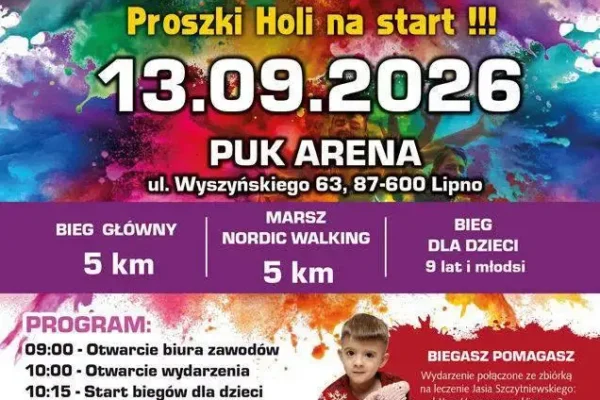 Bieg Kolorów w Lipnie – pierwsza edycja pełna barw i charytatywnej pomocy