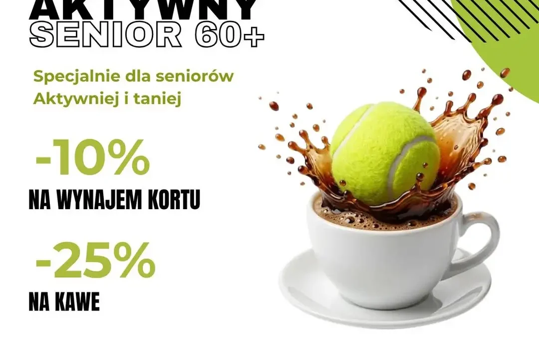 Program Aktywny Senior w klubie – zniżki na tenisa, padla i kawę od września