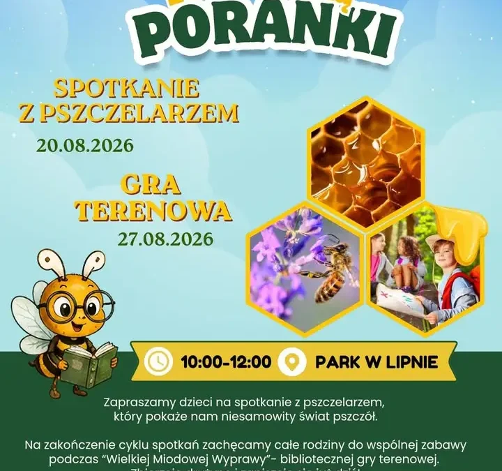 Wakacyjny poranek w parku: spotkanie z pszczelarzem i gra terenowa dla rodzin