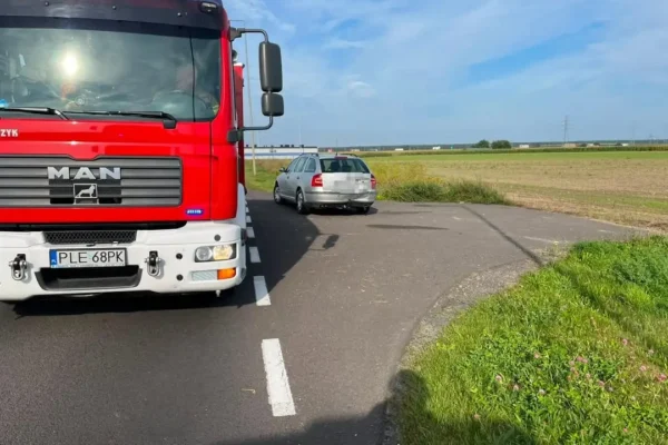 Kolizja drogowa między Święciechową a Maryszewicami – interwencja strażaków