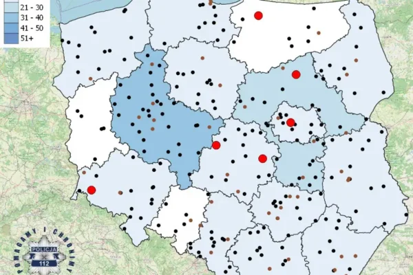 6 wypadków śmiertelnych na polskich drogach w ciągu doby. Policja apeluje o ostrożność