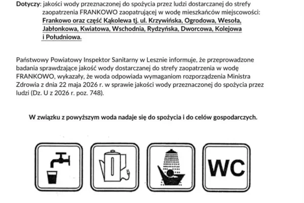Woda we Frankowie i części Kąkolewa znów zdatna do picia