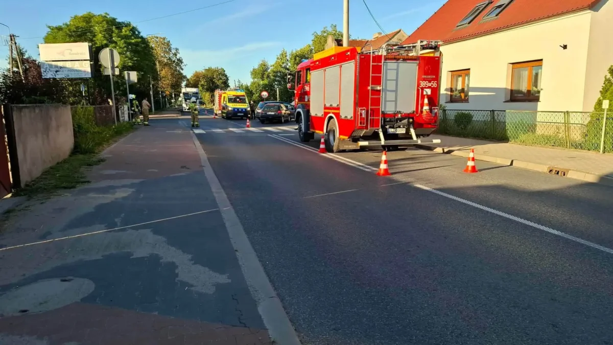 Kolizja na drodze 305 w Wijewie – pierwszy wyjazd młodego druha