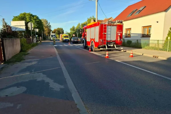 Kolizja na drodze 305 w Wijewie – pierwszy wyjazd młodego druha