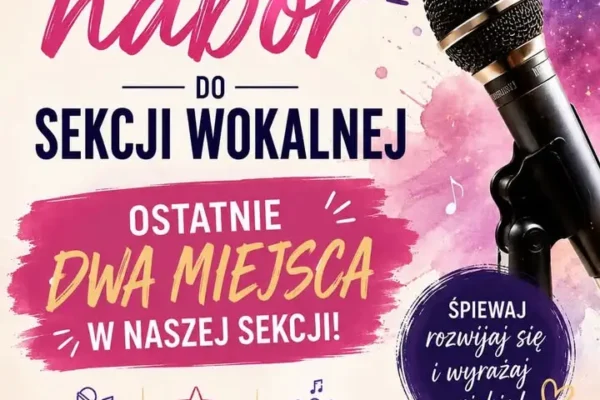 GOK Lipno przyjmuje jeszcze dwoje dzieci do sekcji wokalnej