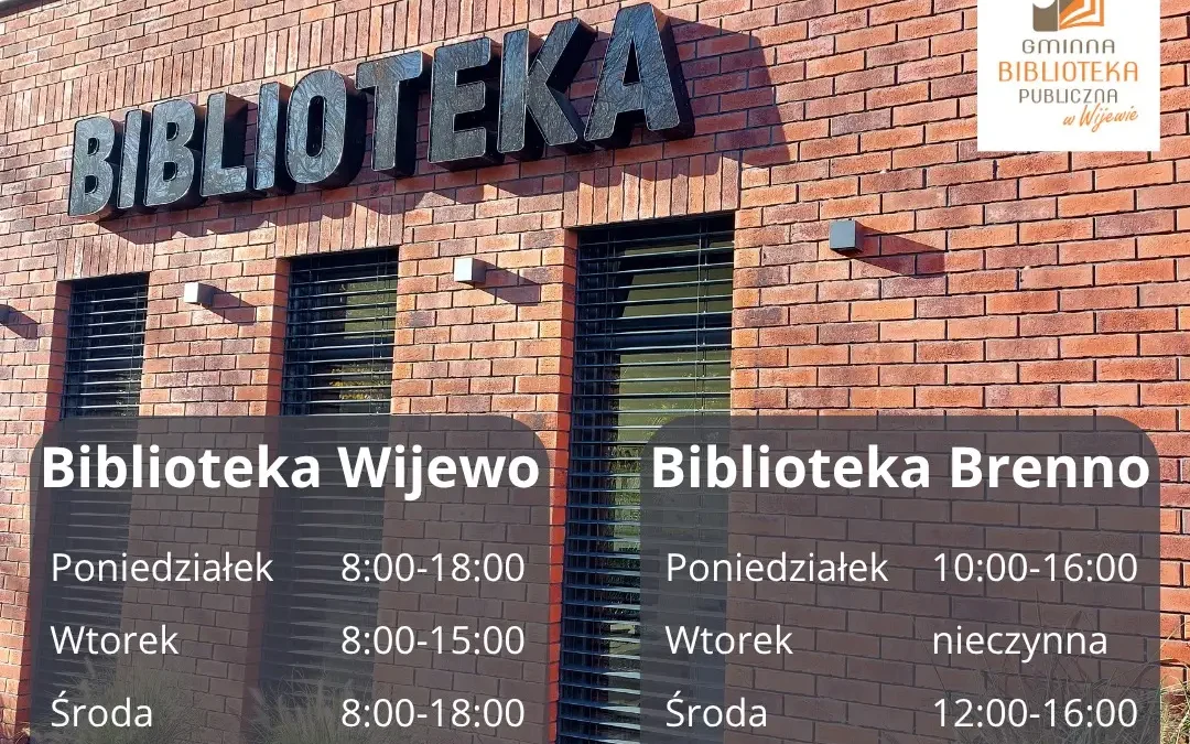 Biblioteki w Wijewie wracają do standardowych godzin otwarcia