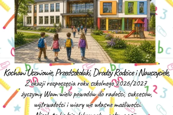 Życzenia na nowy rok szkolny 2026/2027 od PCPR w Lesznie