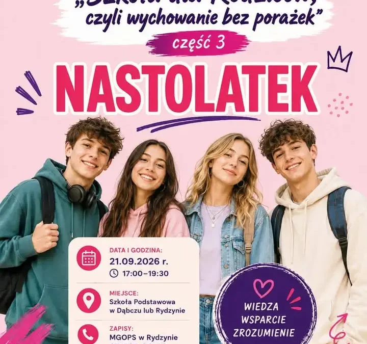 Bezpłatna „Szkoła dla Rodziców” w Rydzynie – zapisy już trwają