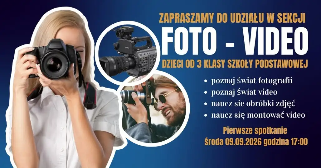 Bezpłatne warsztaty foto-video dla dzieci i młodzieży w GOK Lipno