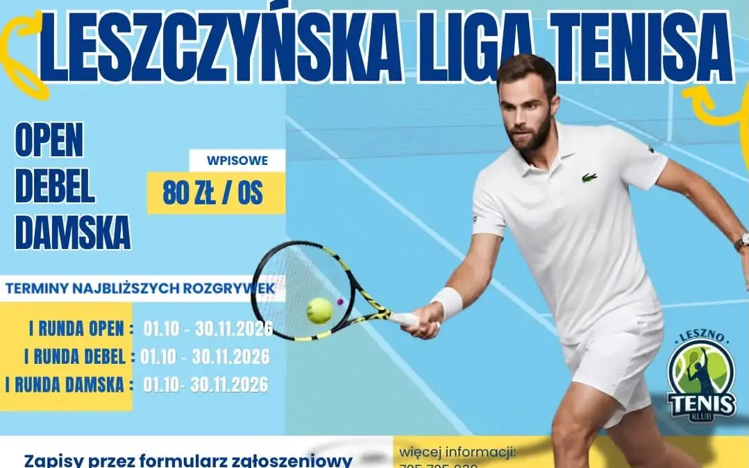 Zimowa Liga Tenisa w Lesznie – zapisy ruszyły!