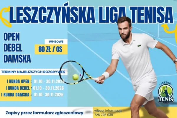Zimowa Liga Tenisa w Lesznie – zapisy ruszyły!