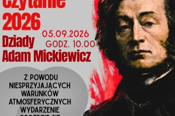 Narodowe Czytanie 2026 w Rydzynie – wydarzenie przeniesione do sali widowiskowej